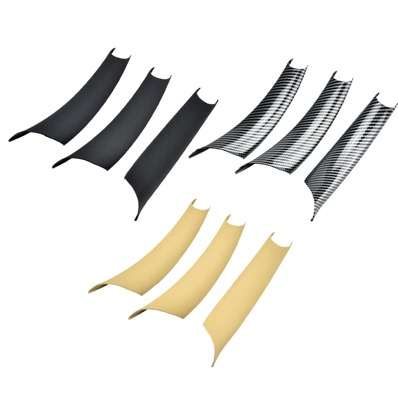 3x Copri maniglia per portiera per auto Accessori auto Installazione semplice Decorazioni per auto Coperture protettive per decorare sostituisce per BMW x5 2008-2013