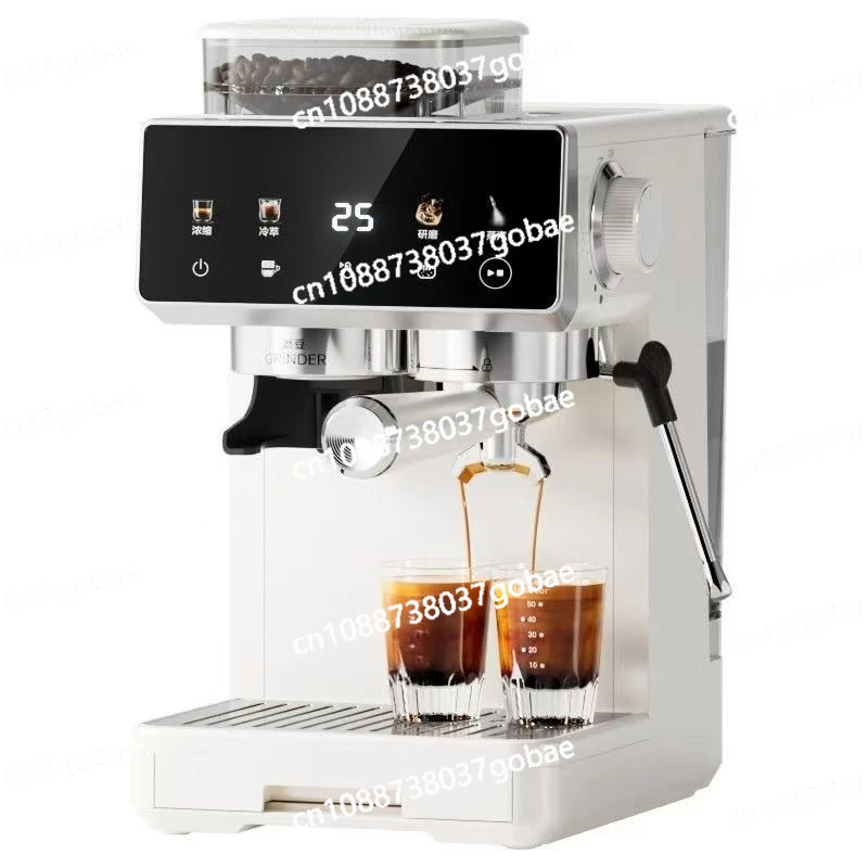 

Coffee machine household small semi-automatic grinding integrated