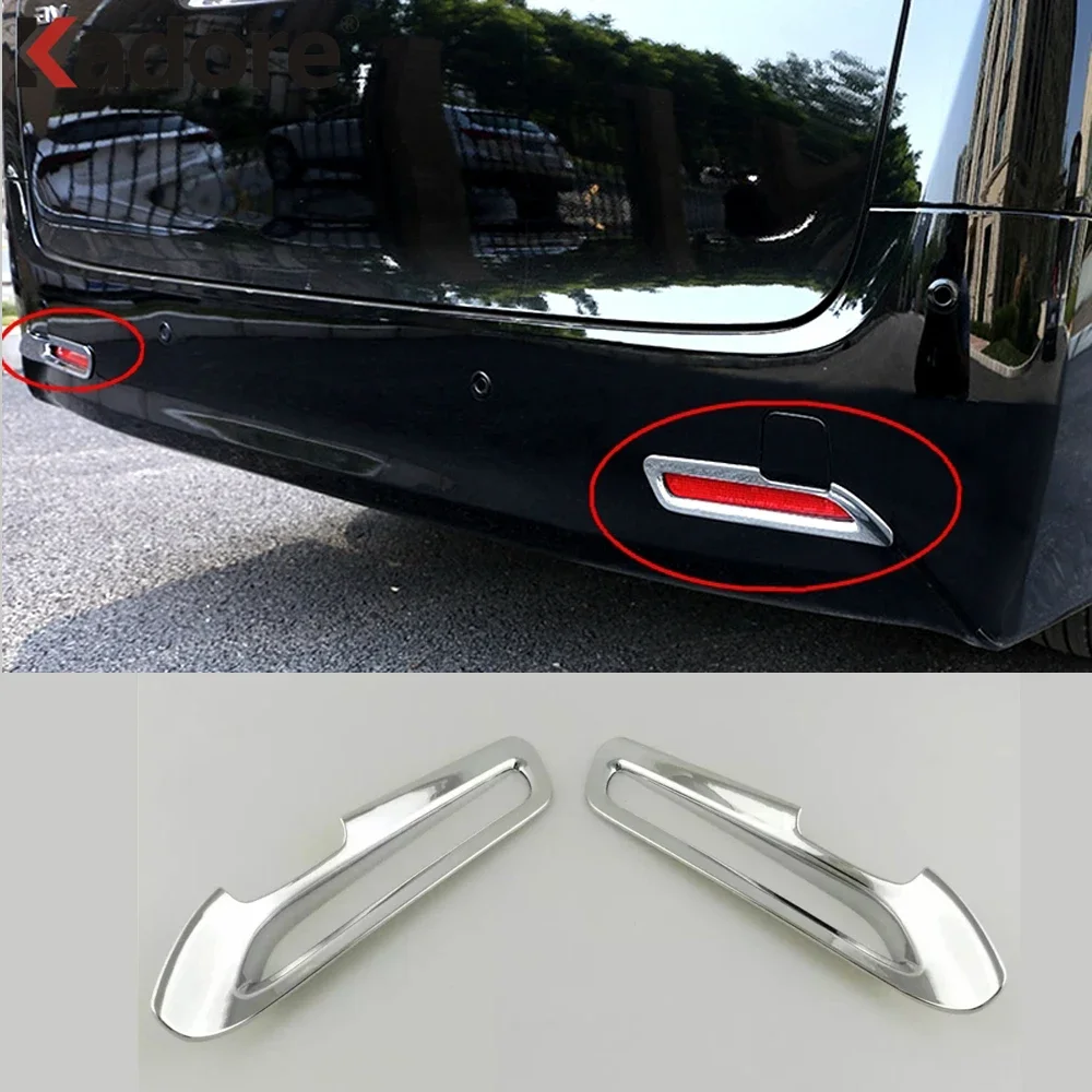 

For Toyota Alphard Vellfire 2016-2022 2023 Chrome Rear Fog Light Lamps Cover Trim Tail Foglight Protection Sticker Accessories