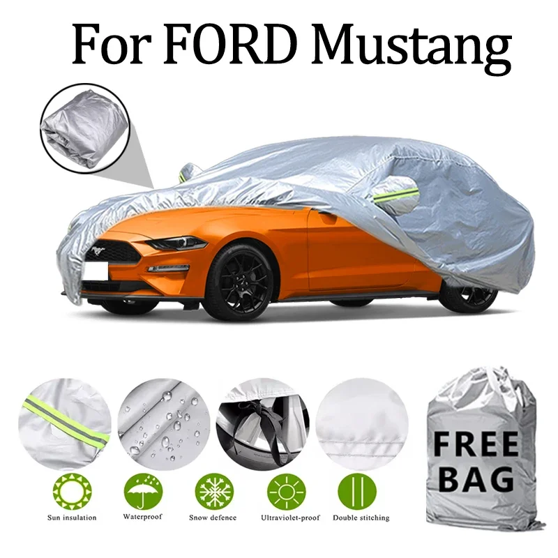 

For FORD Mustang Car Cover Outdoor Protection Covers Snow Sunshade Waterproof Dustproof Exterior UV Car Accessories