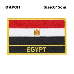 Egypt Flag Embroidery Patches Iron on Saw on Transfer patches Sewing Applications for Clothes in Home&Garden