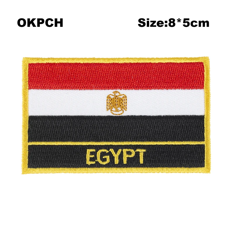 Egypt Flag Embroidery Patches Iron on Saw on Transfer patches Sewing Applications for Clothes in Home&Garden