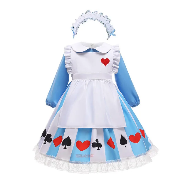 Meisjes Meid Lolita Cosplay Kostuum Kids Prinses Halloween Cosplay Jurk Meisjes Anime Kids Verjaardagsfeestje Jurk