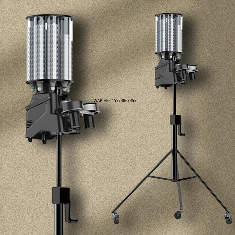 

PUSUN PB-6001 Pro Badminton Shuttlecock Feeder Training Machine Adjustable Angle Speed 180+ Balls 4-6h Battery Life for Skill
