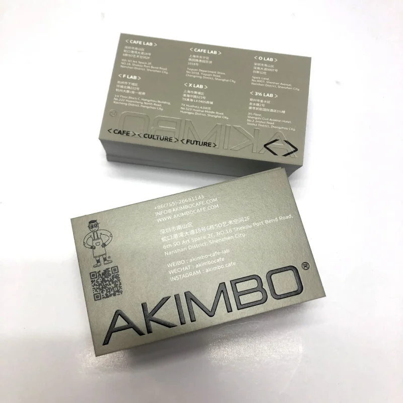 

Customized Special Paper Embossed Debossed Business Cards Gloss Coated Spot Color Stamping Business Card Special Edit