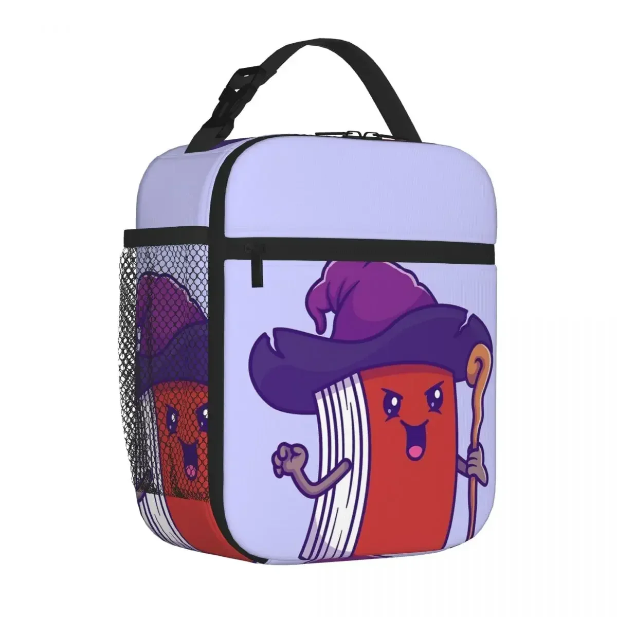 

Cute Book Witch Holding Insulated Lunch Bags Thermal Bag Cooler Thermal Lunch Box Picnic Food Tote Bags for Woman Student School