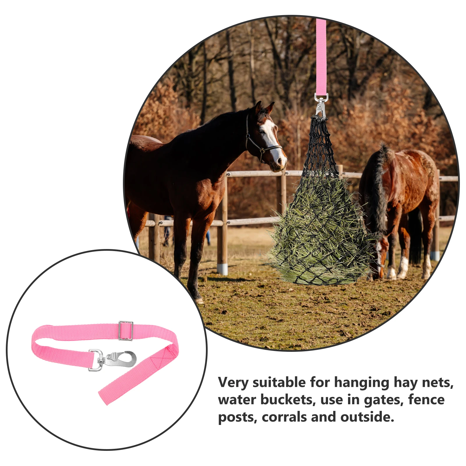 

Durable Wear-Resistant Bucket Strap Adjustable Hanger Cows Indoor Outdoor Usage Convenient Carry Bucket Straps