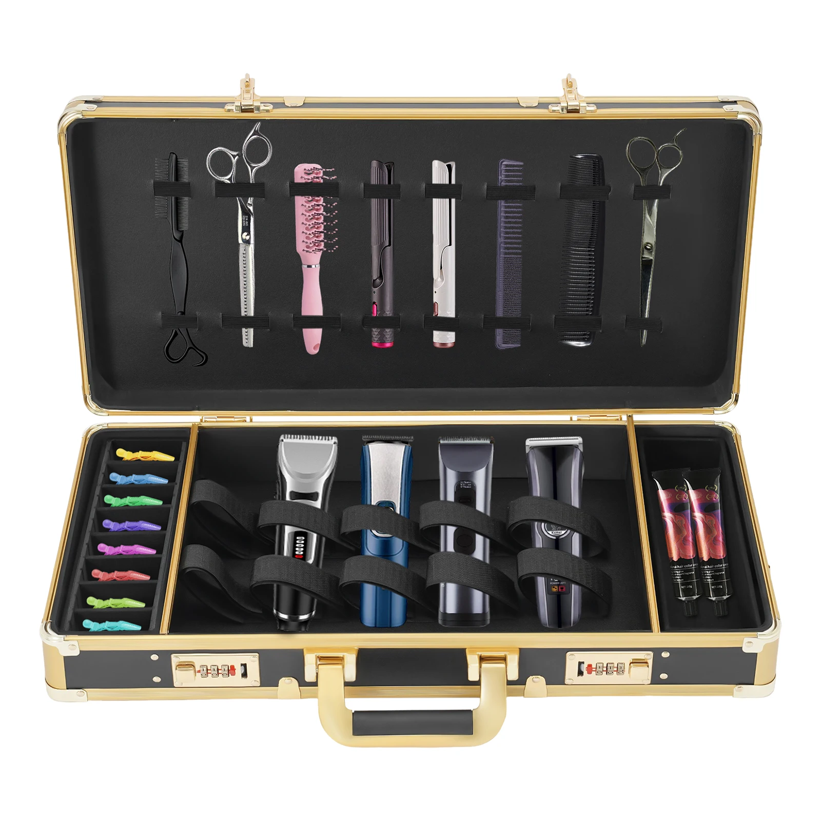 

Hard Travel Case for Hair Clippers,Hair Cutting Barber Supplies Organizer Bag,Trimmer Storage Holder,Razor Guard Grooming Kits