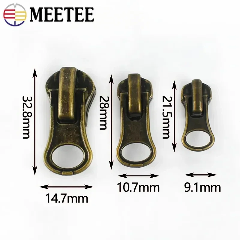 10/20pcs meetee 3#5#8# na zip posuvníku pro kov zipy sáček bunda zip tahoun DIY oblečení zips hlava spravit souprava šicí příslušenství