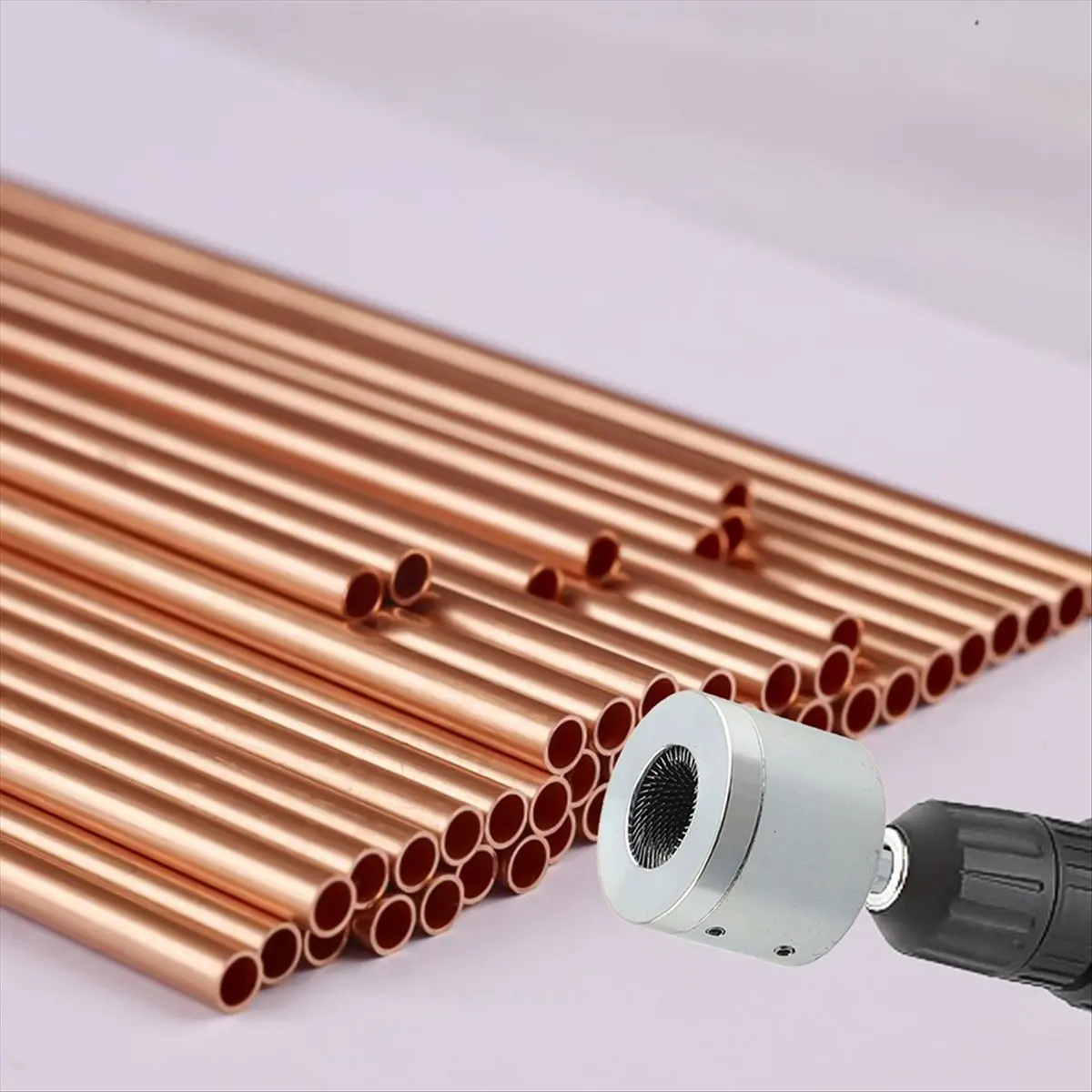 DT75BG 2PCS 15+22mm Electric Drill Pipe Cleaner, Copper Pipe Metal Pipe Cleaning Brush for Industrial Purpose