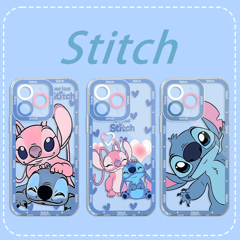 ديزني لطيف غرزة الملاك قضية الهاتف لسامسونج غالاكسي A25 A55 A35 A54 A34 A15 A24 A14 A53 A33 A13 A05 A05S 5G A23 A32 A52 A52S