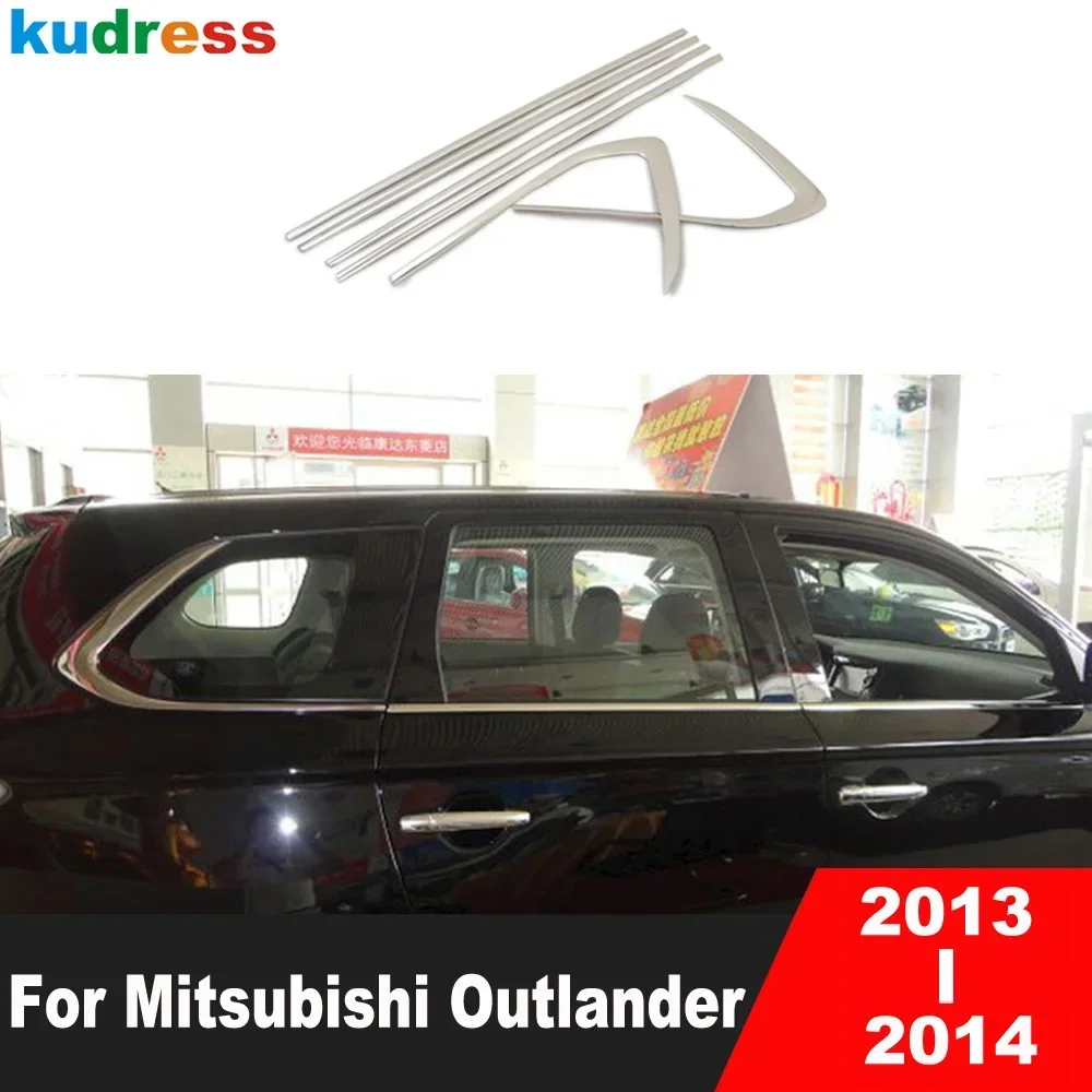 

Для Mitsubishi Outlander 2013 2014, оконная рама автомобиля из нержавеющей стали, накладка на порог, декоративная полоса, внешние аксессуары