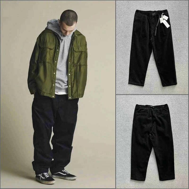 

Japanese Fashion Corduroy Tapered Casual Pants for Men and Women in Spring and Autumn Loose Fitting Cityboy Pants