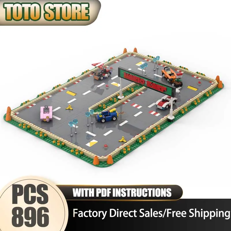 

Popular Game Model Moc Building Blocks Modular Mini Karts Model Technology Brick Assembly Famous Scene Construction Toy Holiday