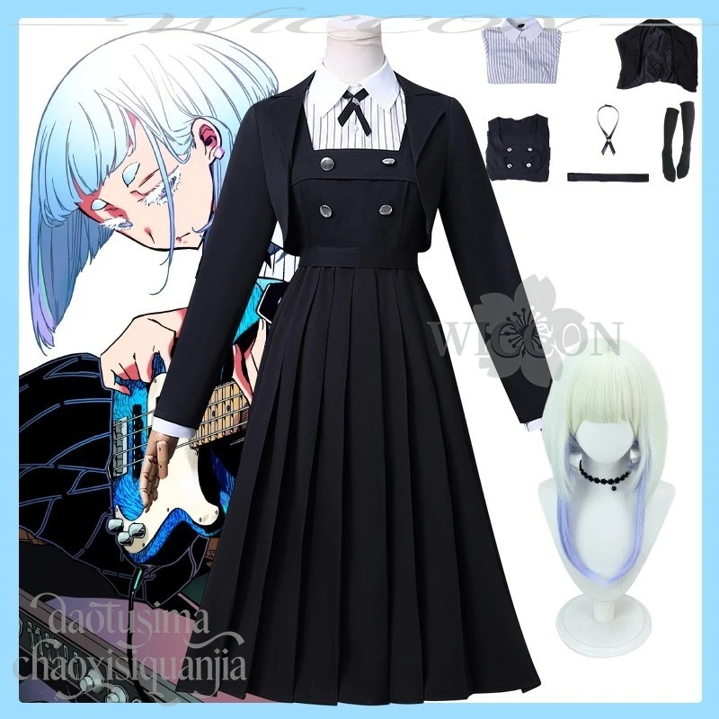 

Аниме Rock Is A Lady's Modesty Косплей Ширая Тамаки Костюм JK Школьная форма Черное платье британских стилей Готическая Лолита Хэллоуин