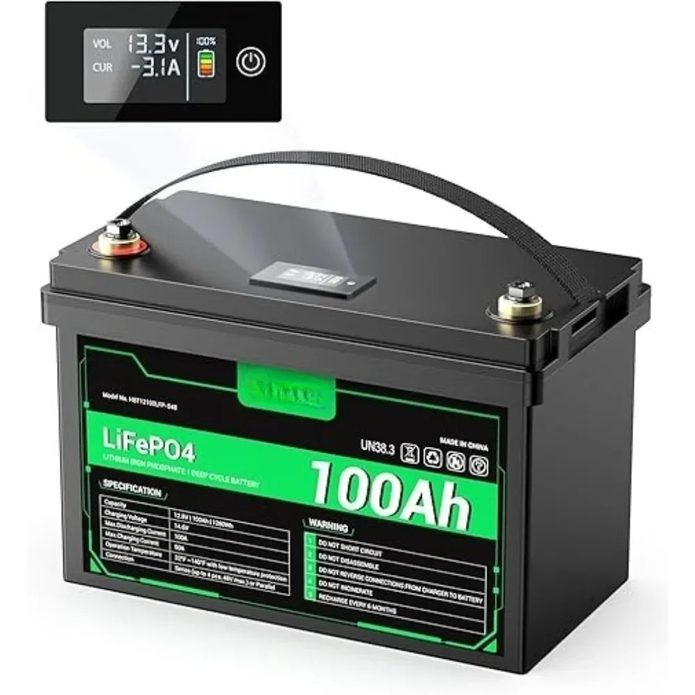

Smart LiFePO4 Battery – Low/High Temp Cutoff + Bluetooth Monitoring (12V 100Ah)
