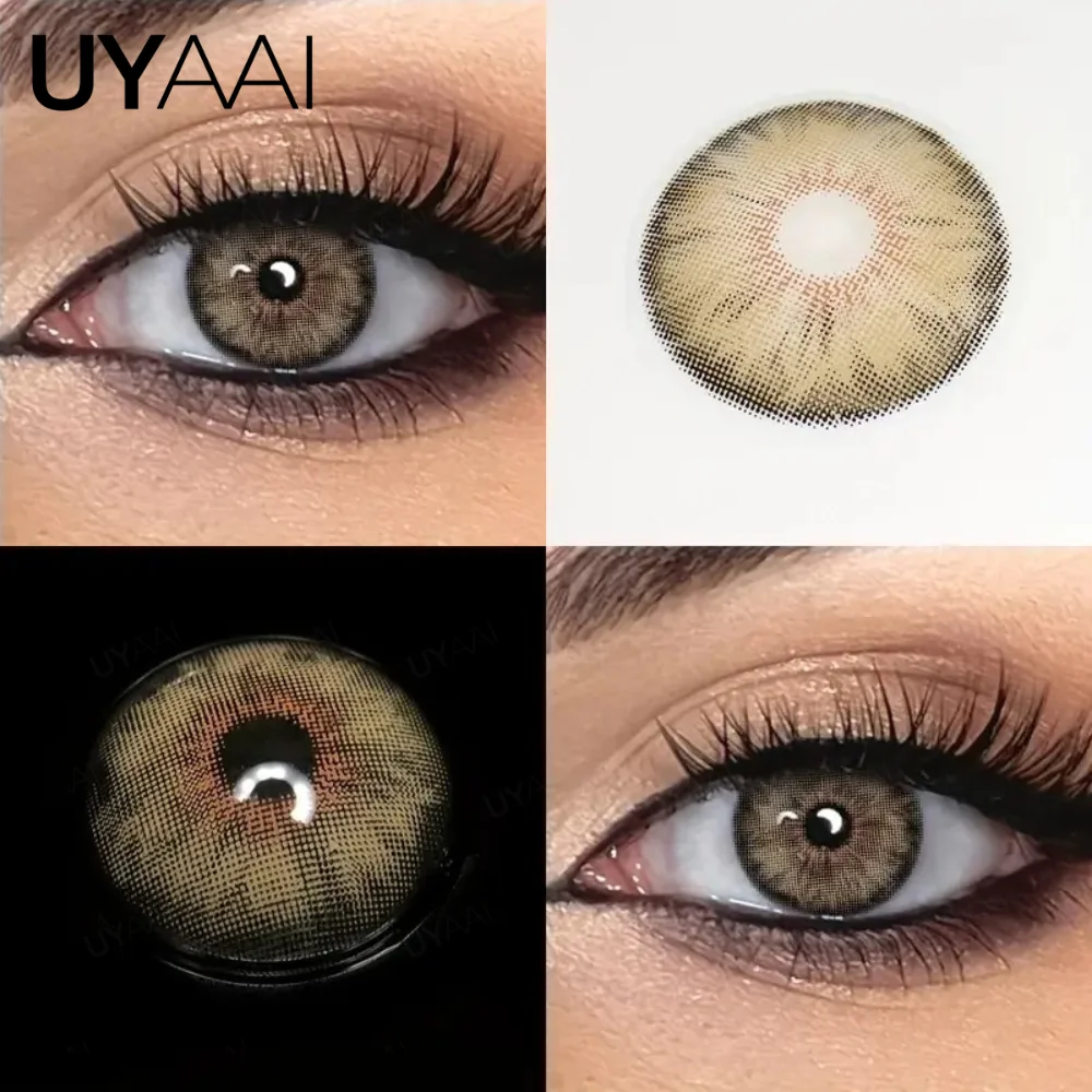 UYAAI Siri 1 Paar farbige Schüler für braune Augen, grüne Augen, Kontaktkosmetik, natürliche modische Linsen für Make-up – Detail 5