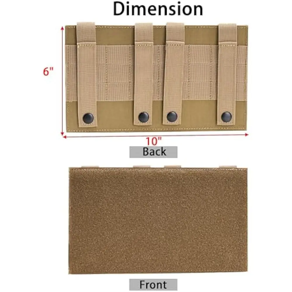 Molle 패치 패널 루프 장착 플래카드 플랫폼, DIY 사기 패치 배지, 전술 파우치, 포켓 정리함 사냥 조끼 액세서리