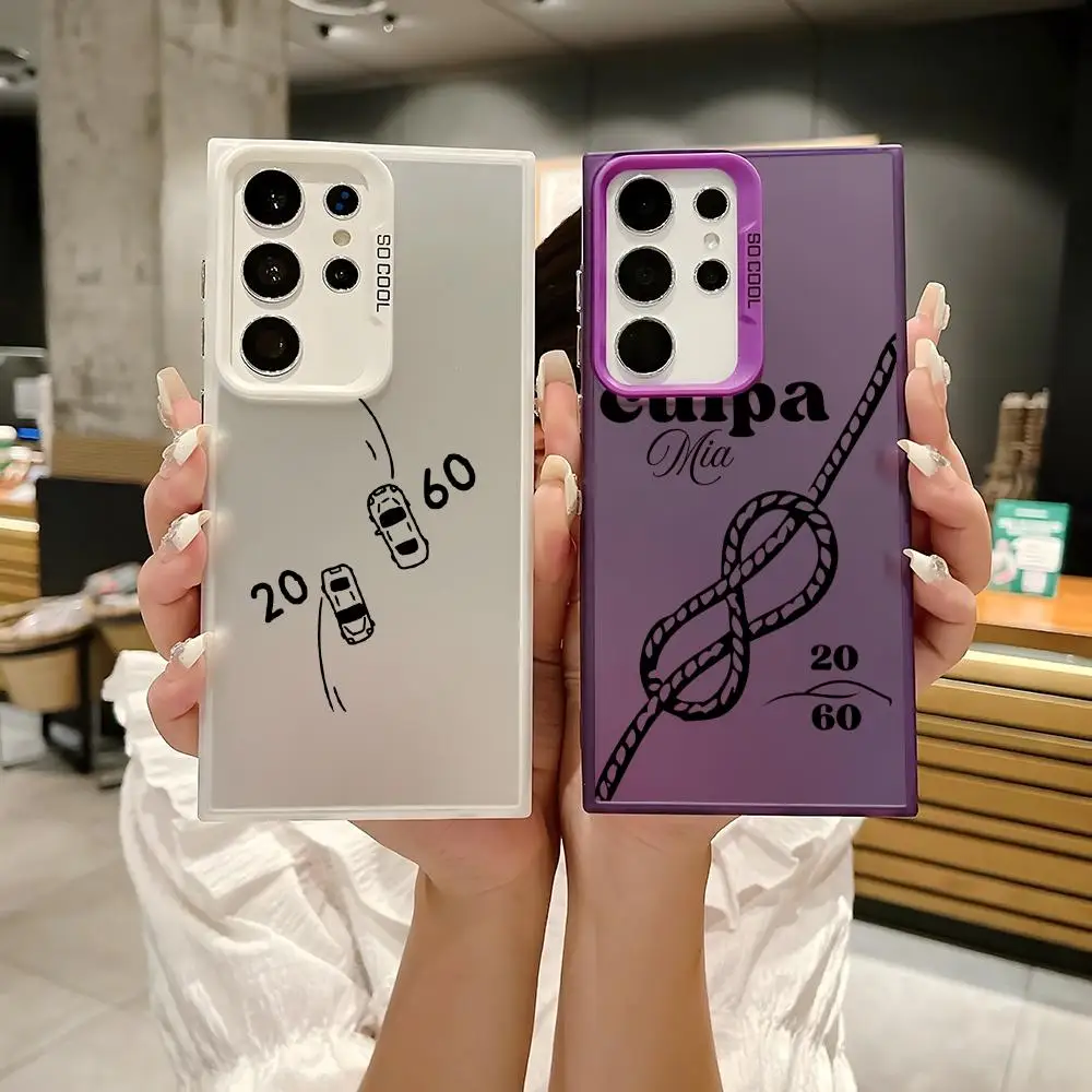 Moive C-Culpa Mia Phone Case For Samsung Galaxy S25 Edge S24 S23 S22 S21 S20 Ultra Matte Laser Aurora Funda Phone Case