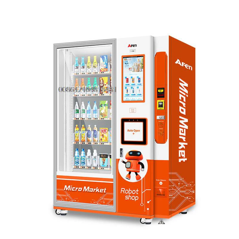 Touch Screen Cashless System Card Reader Smart Market Combo Vending Machine