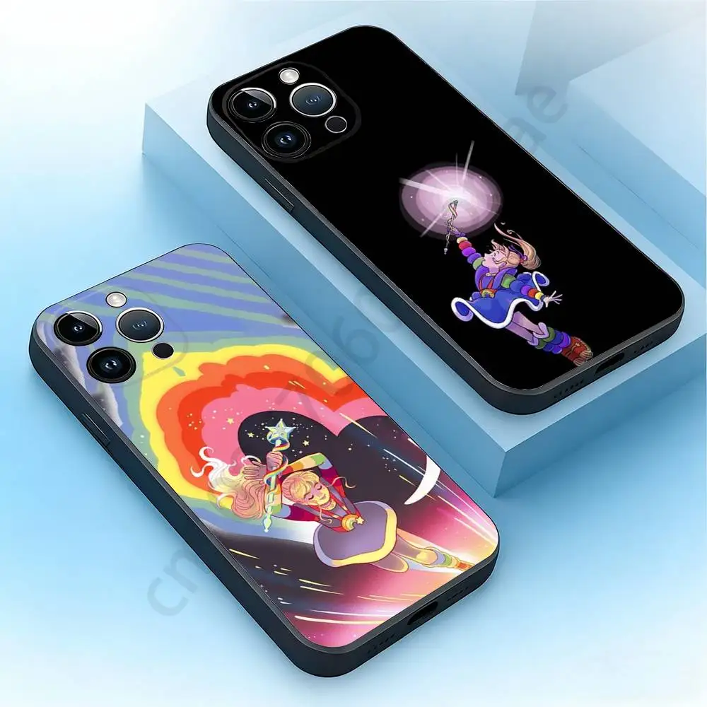 

Cartoon R-Rainbow Brite Phone Case For iPhone 17,16,15,14,13,12,11,XR,Pro,Max,Plus,mini, Silicone Black Cover