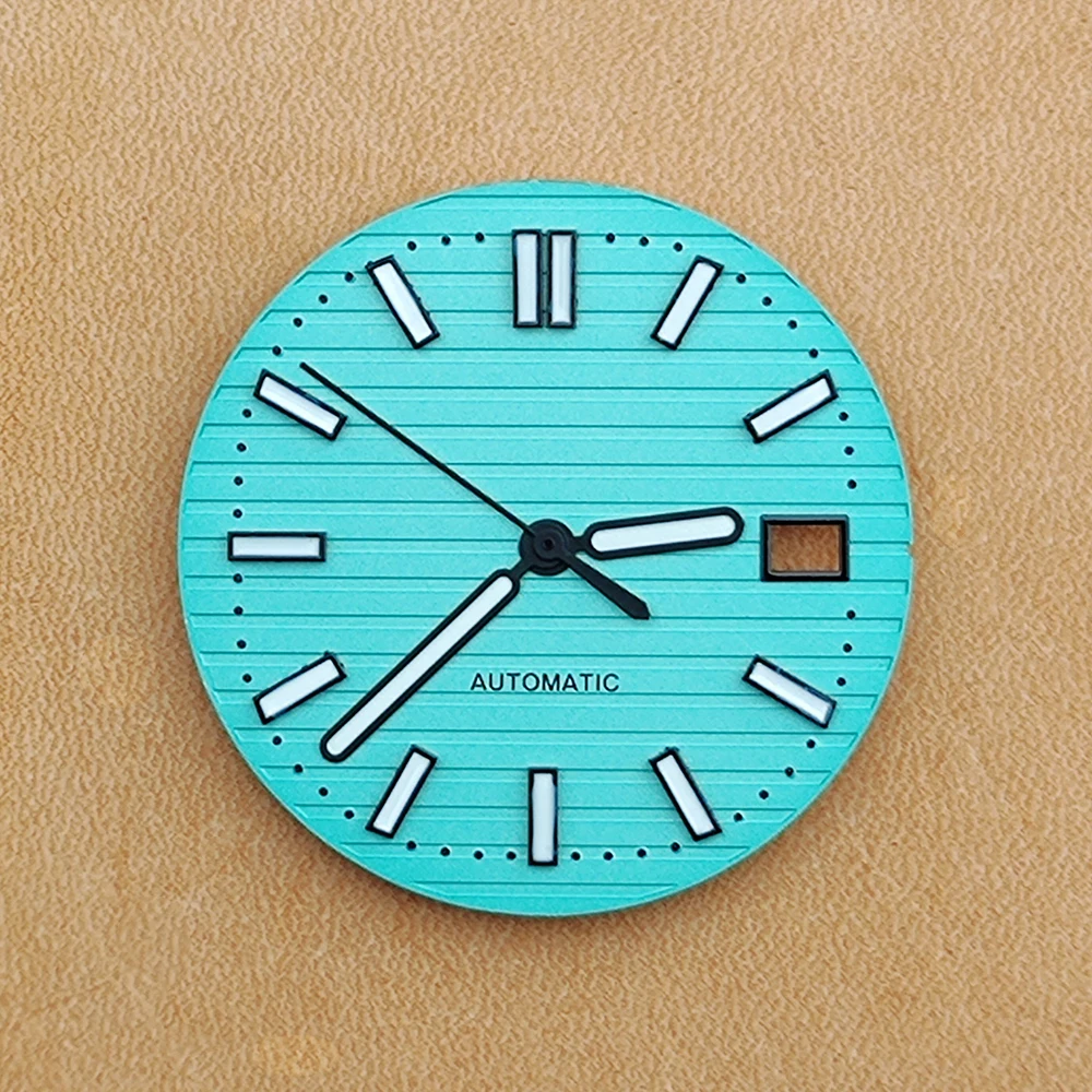 29.8mm NH35 Dial Green Luminous Custom Logo Dial For Nautilus NH35/NH36 Movement Watch Accessories Repair Tools