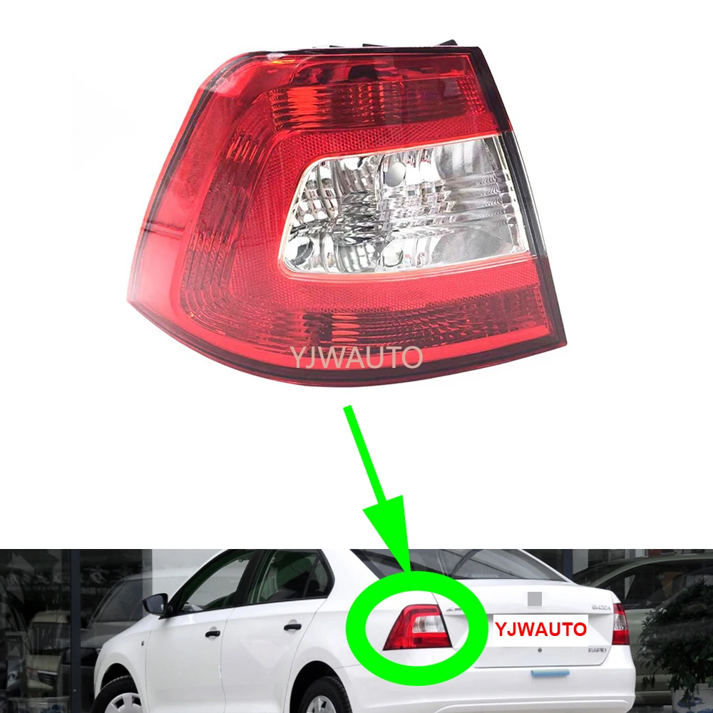 

For Skoda Rapid 2013-2017 Car Taillight Assembly Taillamp Reverse Park lamp Shell Brake Tail Lamp Rear Turn Signal Light