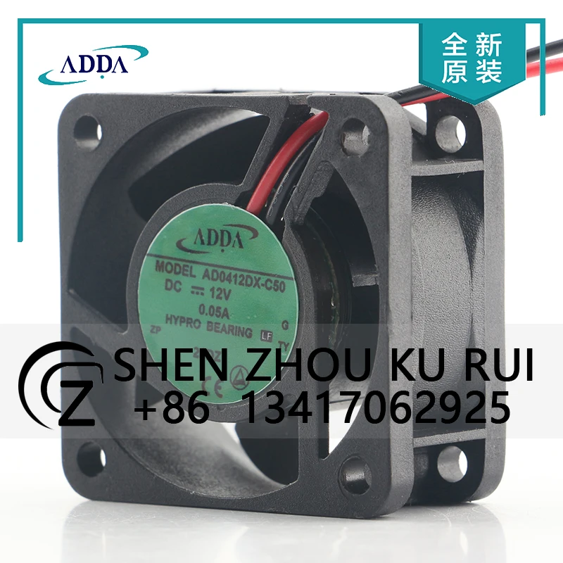 New ADDA 5V 24V 48V DC12V 0.05A AC EC 4020 40X40X20MM 4CM Two-wire Super Quiet Switch Ball Power Supply AD0412DX-C50 Cooling Fan