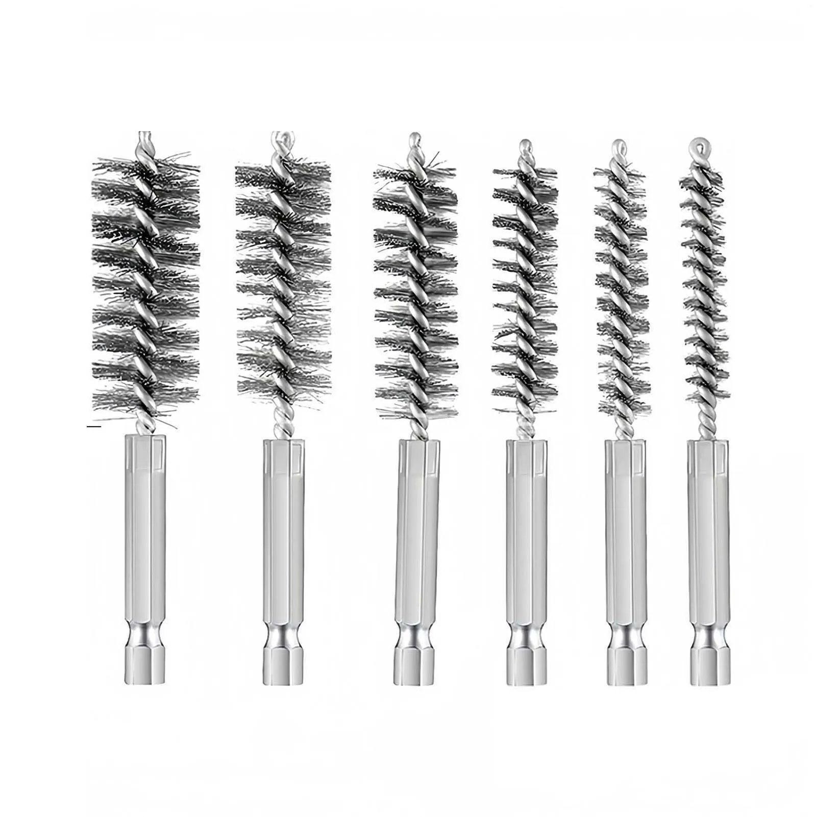 Professional Bore Brushes Heavy Duty Tube Cleaning Kit for Industrial Pipe Deburring Stainless Steel Wire Drill Brush Set