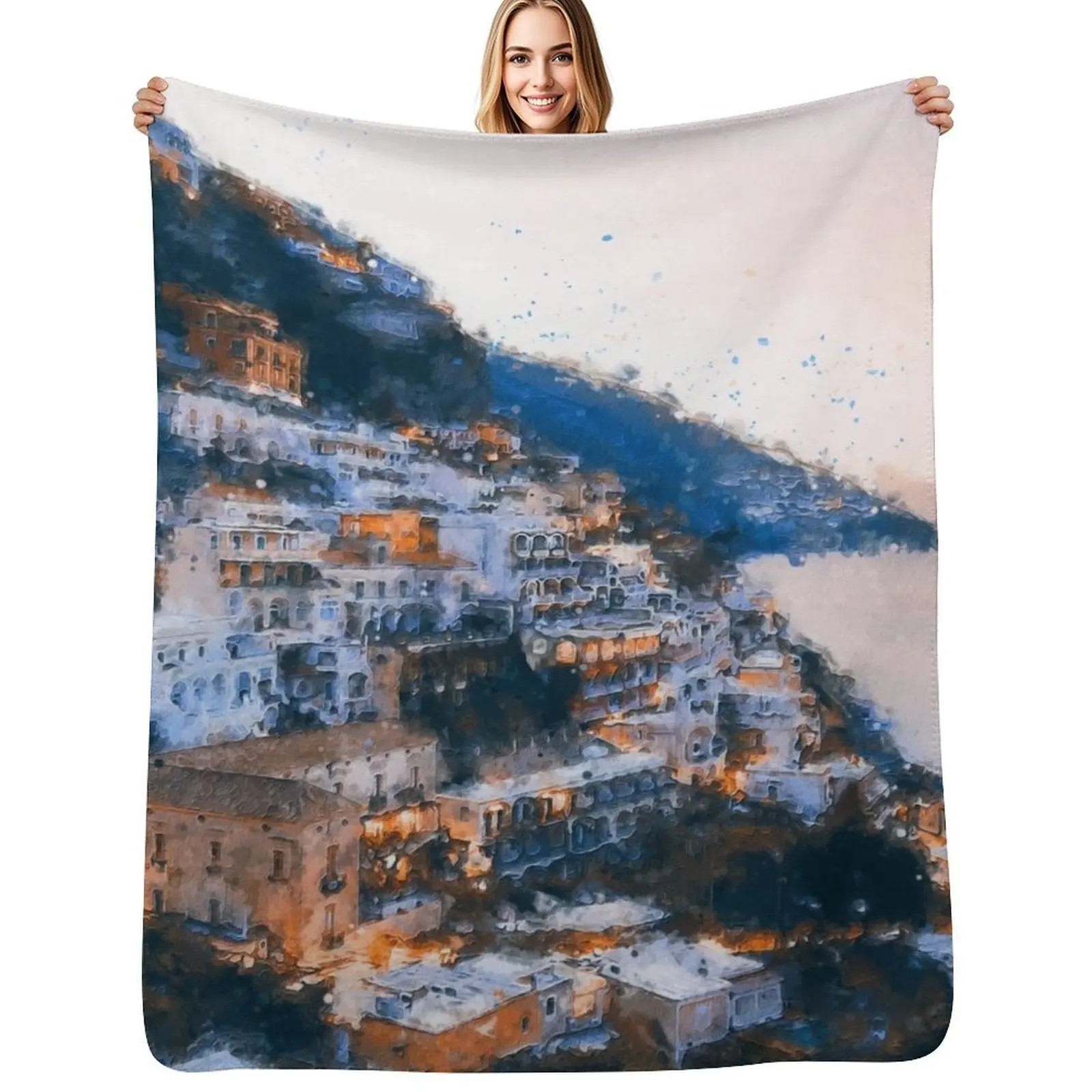 Positano, beauty of Italy Throw Blanket Luxury Designer for winter Camping Sofa Decorative Sofa Luxury Throw Blankets