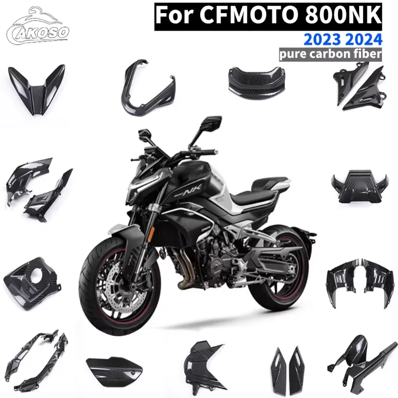 100 % 3K Carbon Fiber Fender Side Panels Verkleidung passend für CFMOTO 800NK 2023 2024 Motorräder Zubehör