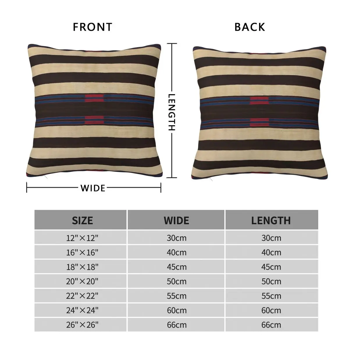 Indigenous Chief Navajo Weavings Square Pillowcase Polyester Linen Velvet Pattern Zip Decor Sofa Cushion Cover