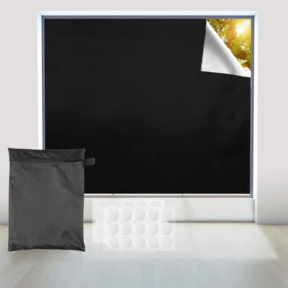 Magnetic No-Drill Blackout Curtains: DIY, Portable & Customizable Portable Travel Blocking Darkest Window Film Cloth