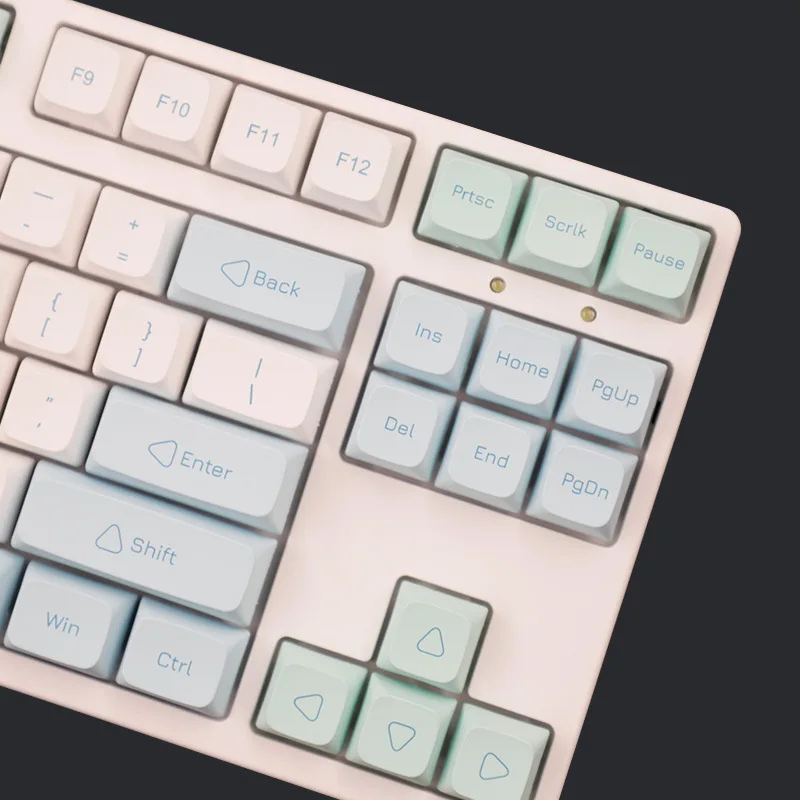 

PBT Sublimation Small Fresh Series 137 Keys Ice Crystal Mint Glacier XDA Highly Mechanical Keyboard Keycaps