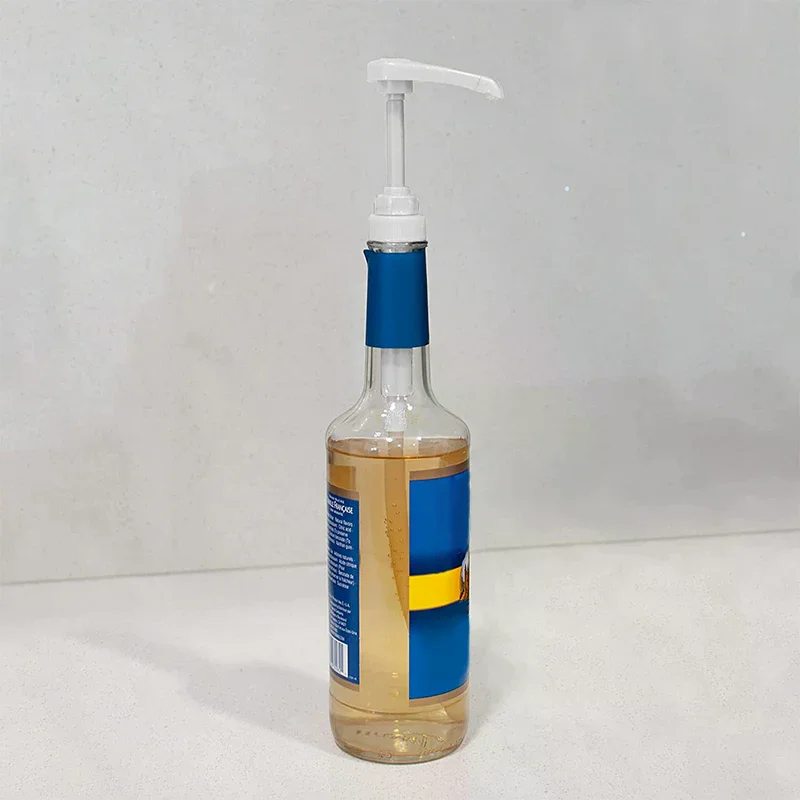 750ml Transparent Coffee Syrup Bee Drip Storage Dispenser Pump Bottle Squeeze Milk Bottle Honey Jar Container