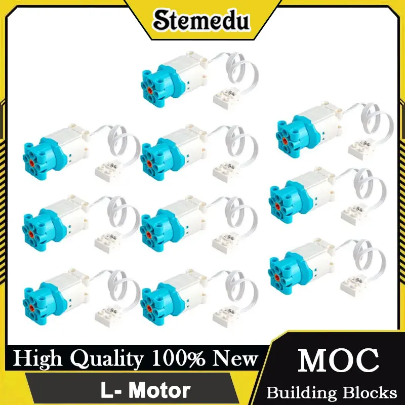 Motor L de alta velocidad 88003 para bloques de construcción, funciones de potencia, Motor MOC Compatible, modelos de coche/camión/Robot DIY para adultos y adolescentes