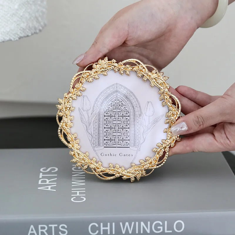 Luxury Golden Flower Metal Photo Frame 4