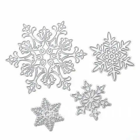 

4pcs/set Snowflake Cutting Dies Metal Dies Stencils Scrapbooking Album Stamp Paper Card Embossing