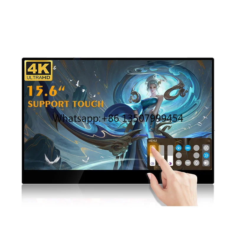 Gaming Portable Laptop 15.6 Inch IPS LCD Panel Dual Triple Screen with /USB-C Interface 10-Point Touch Extra Monitor Display