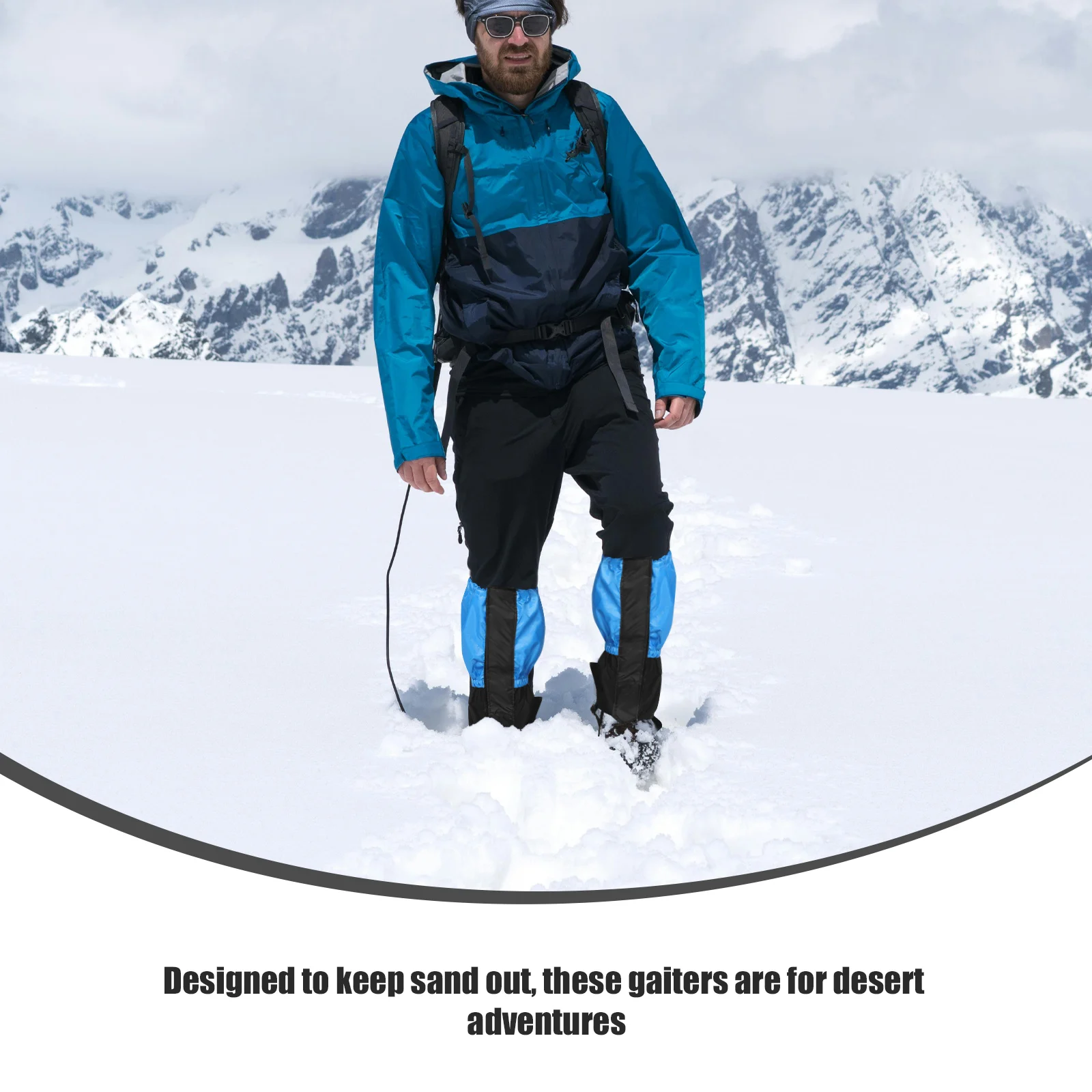 1 par impermeable senderismo arena protección contra la nieve equipo al aire libre polainas de pierna ajustables para Trail Running caza pesca bota polainas