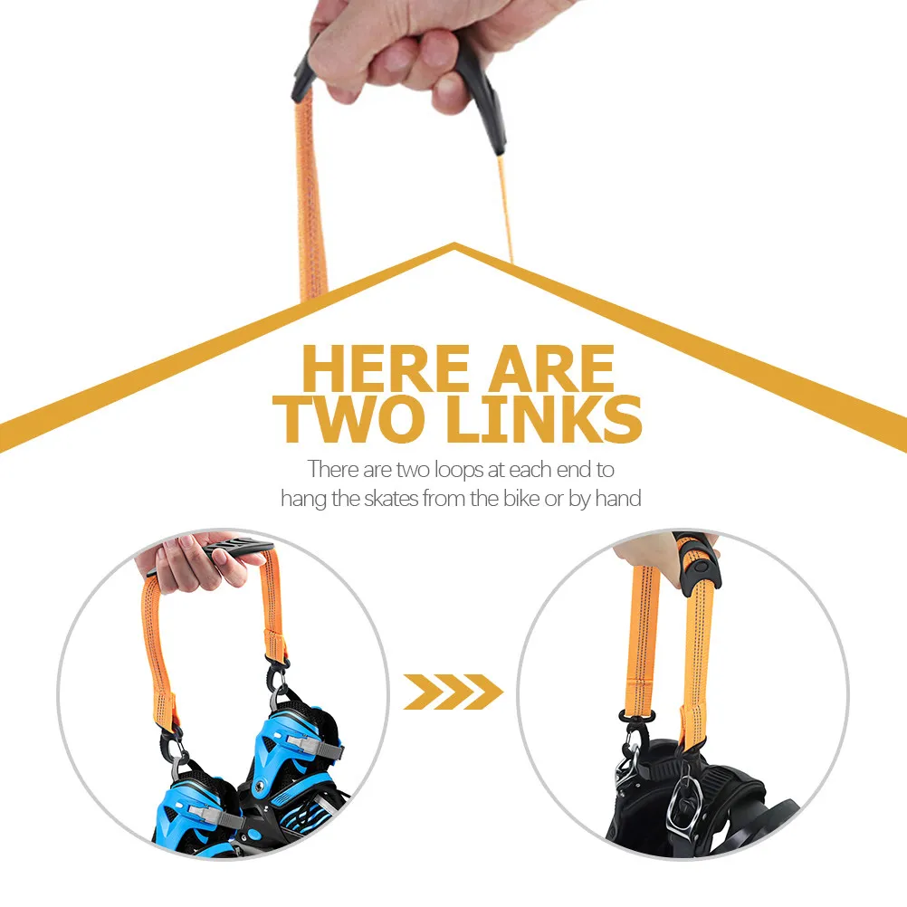 

2 шт. ремешка для роликовых коньков, прочные, износостойкие, портативные, удобные для переноски в руке или на плече, для мужчин и женщин.