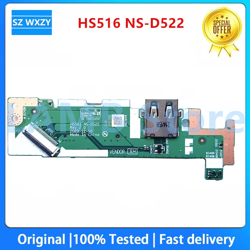 Original For Lenovo IdeaPad 3-15ADA6 3-15ALC6 USB Switch Board 5C50S25182 HS516 NS-D522 100% Tested Fast Ship