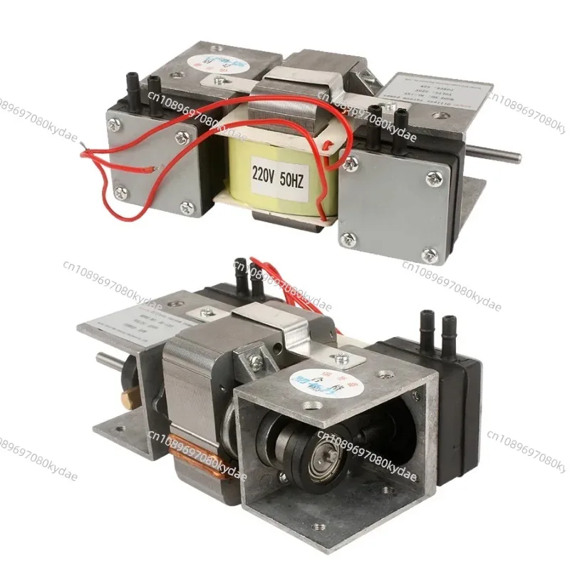 110V 220V Mute Oil-free Vacuum Pump Small Double Head Piston Micro Air Pump for Industry Suction Work