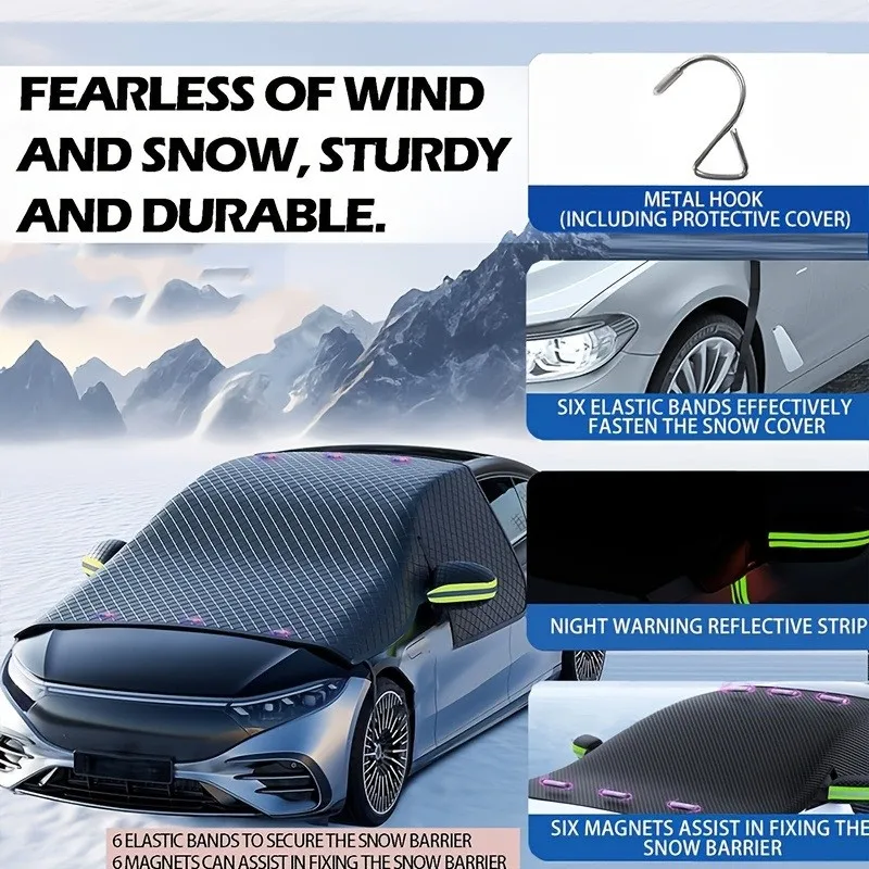 Car Snow Shield Magnetic Windshield Snow Cover Radical Frost Protection Cover Winter Anti Snow Anti Frost Front Windshield Cover