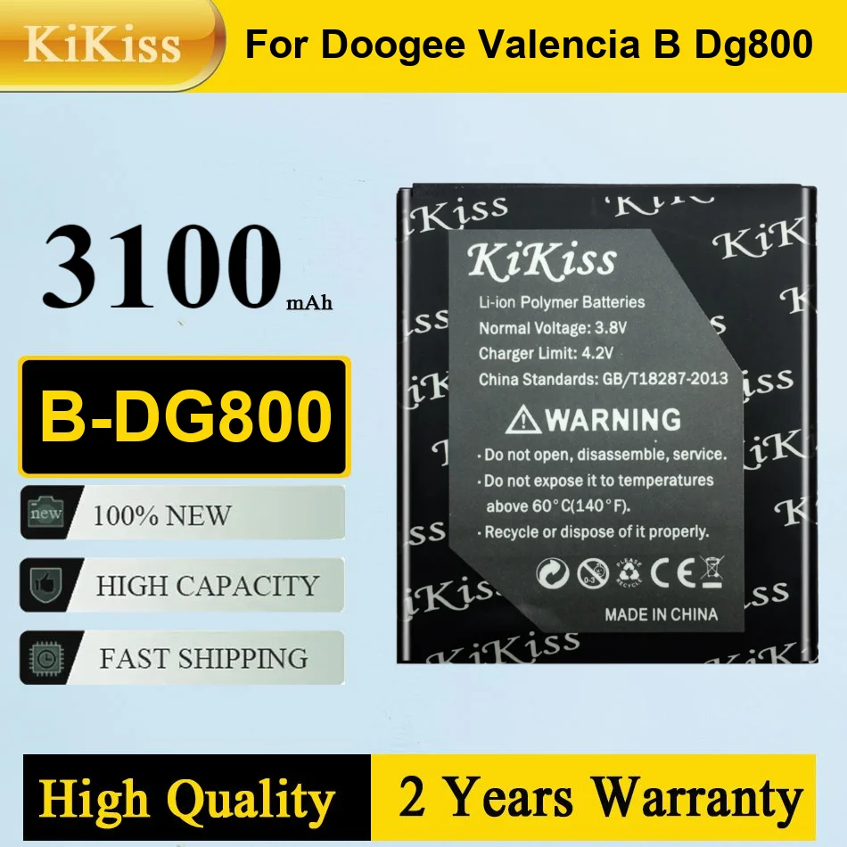 

3100Mah Kikiss Battery B-DG800 For Doogee DG800 VALENCIA