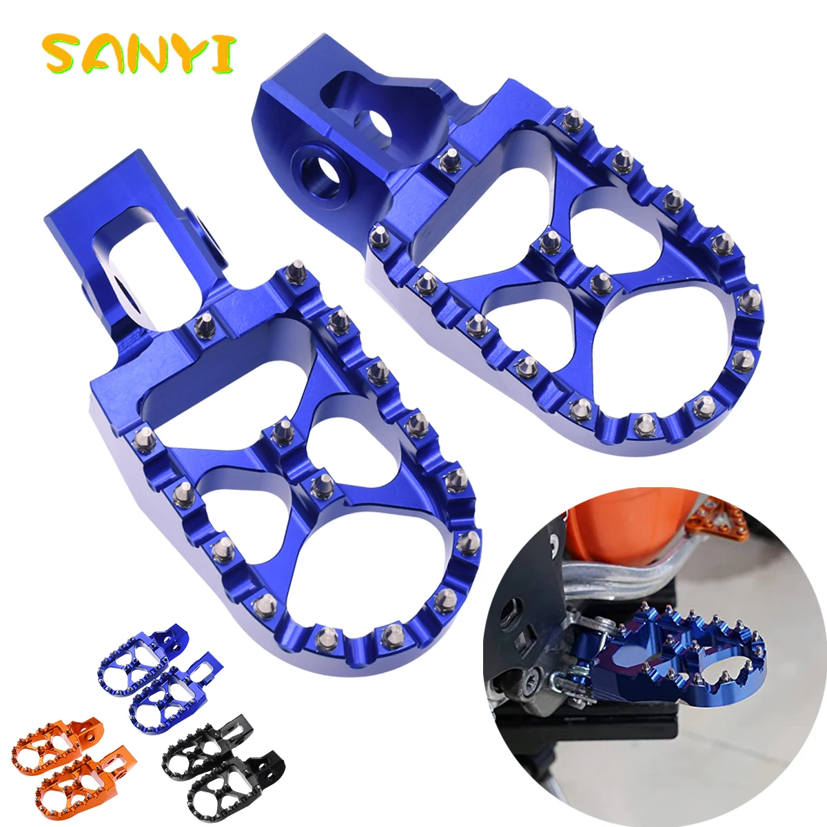 NEW CNC Foot Pegs Footrests For Husqvarna TE FE FC TC TX FX 125 200 250 350 450 2016 2017-2022 2018 2019 FC250 FC350 FC450 2016