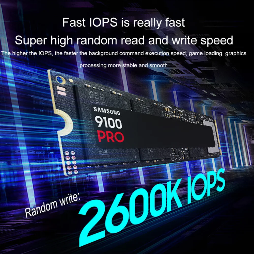 SAMSUNG 9100 Pro SSD 1TB 2TB 4TB NVMe M.2 2280 PCIe 5.0X4 Interne Solid-State-Festplatte für Laptop Mini-PC Gaming-Computer – Detail 2