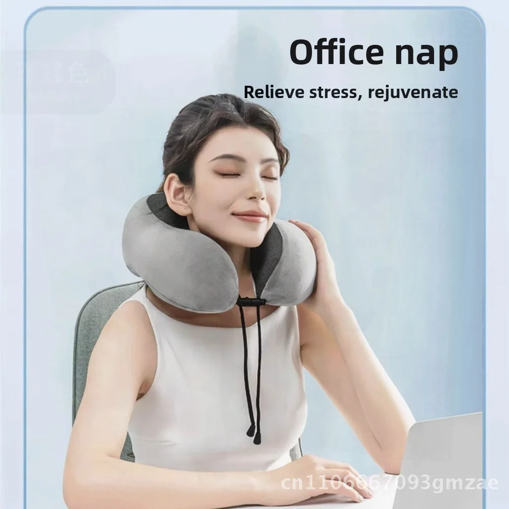 

Memory Foam U-Shaped Neck Pillow for Car Air Travel Universal Gray/Blue/Pink Removable Washable Magnetic Therapy Pillowcase