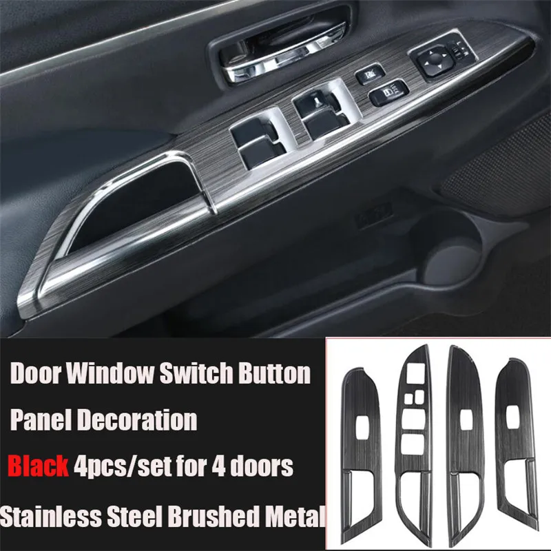 4pcs Stainless Steel Car interior door handle panel decorative trim car-styling Sticker case for Mitsubishi ASX,Auto Accessories