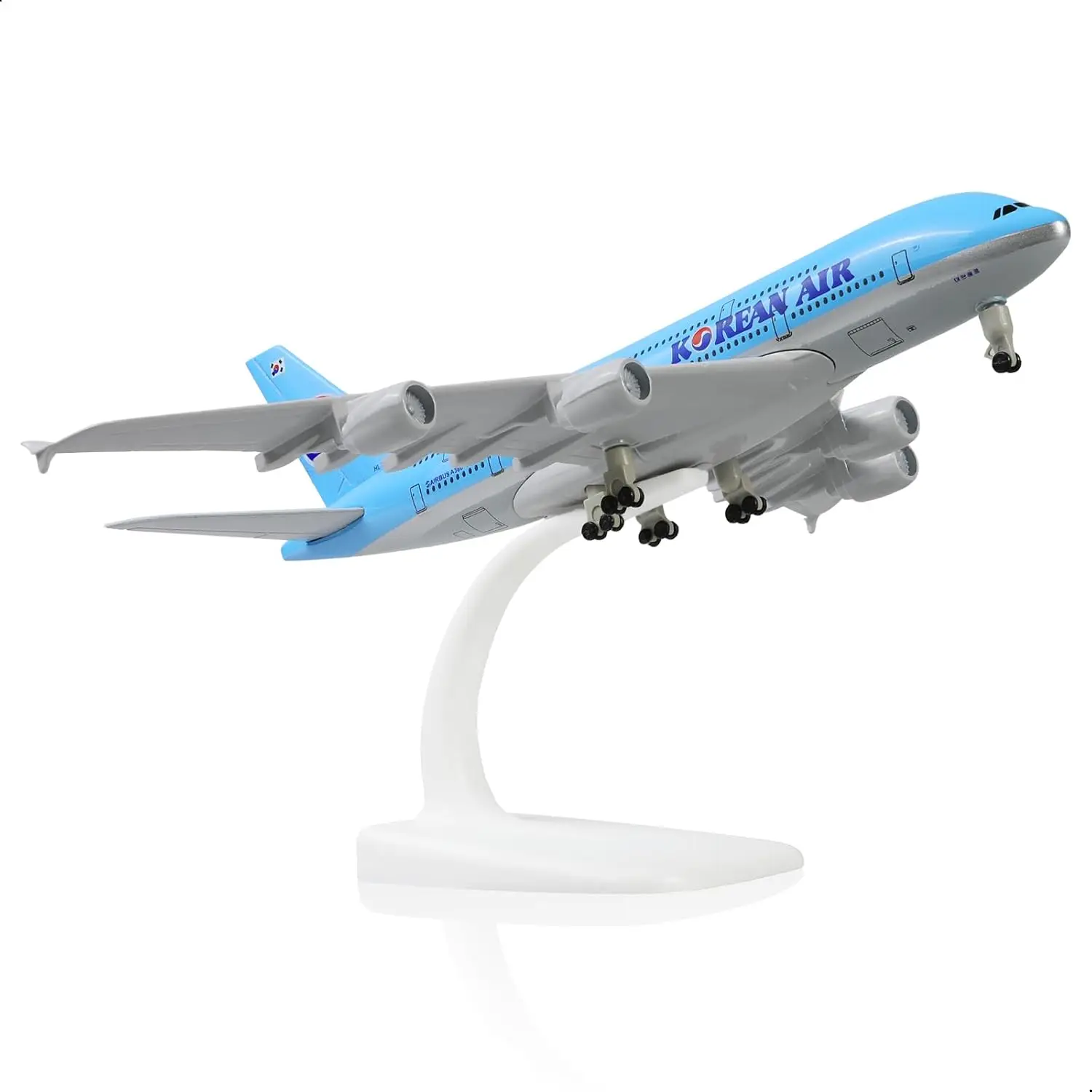 

20cm Korean A380 Toy Plane Model Kit 1/300 Scale Die-cast Metal Airplane Model with Stand for Collections and Displays or Gift